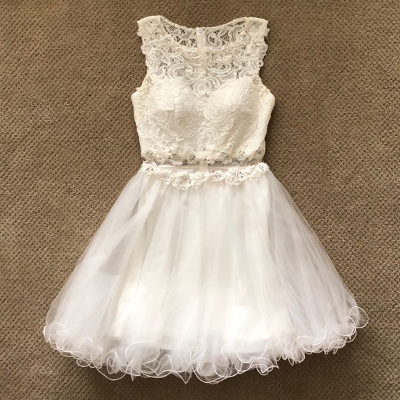off white semi formal dresses